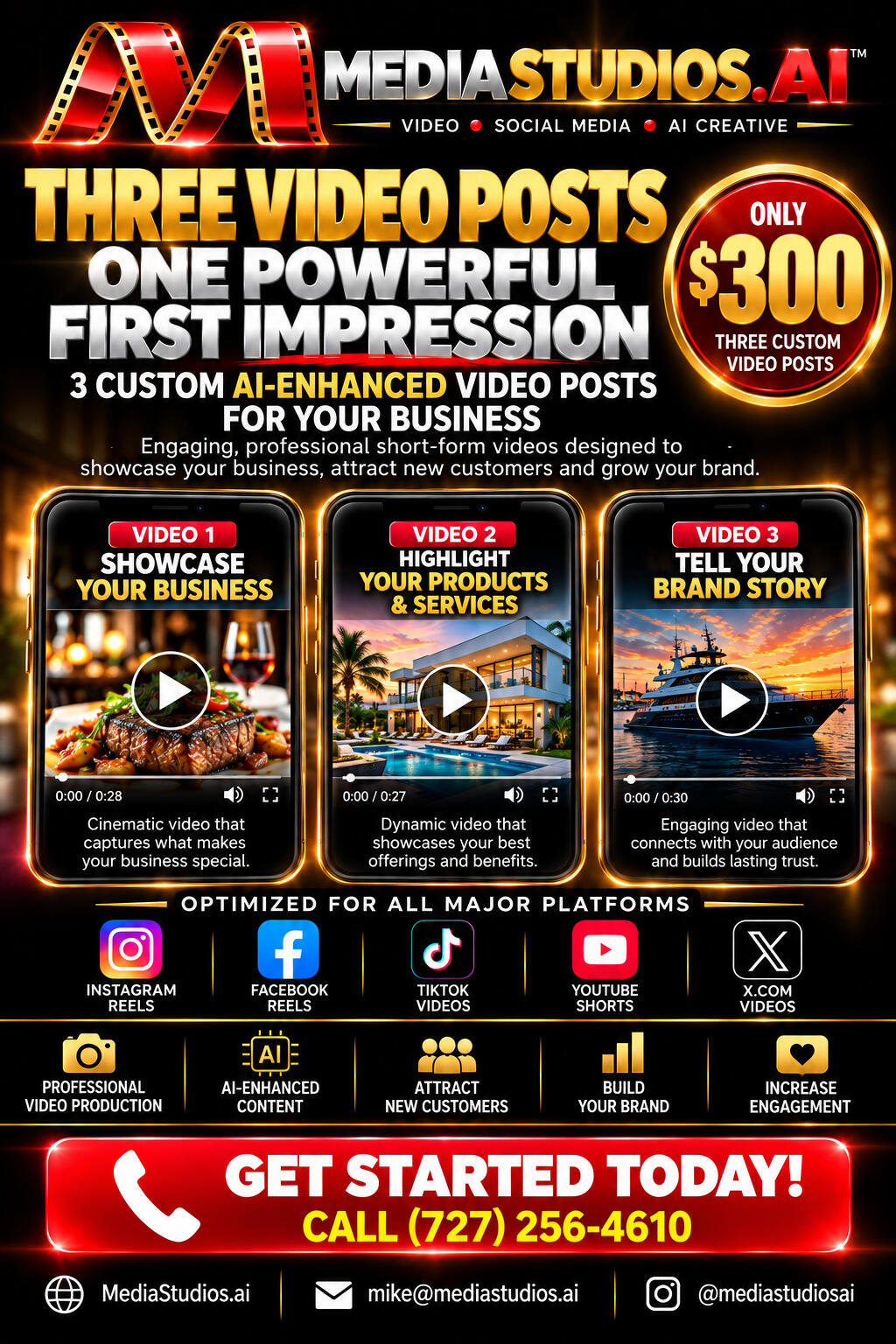 Grow your business with professional social media services, AI-enhanced photos, videos and branded content for Instagram, Facebook, TikTok and YouTube.